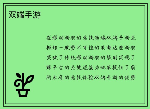 双端手游